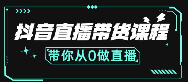 抖音直播带货课程：带你从0开始，学习主播、运营、中控分别要做什么|琦哥资源