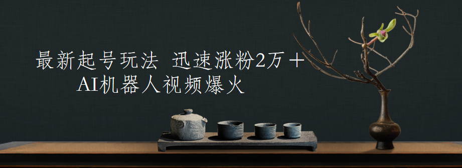 最新起号玩法，AI机器人视频爆火，迅速涨粉2万＋|琦哥资源