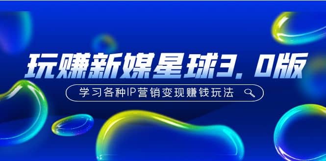 《玩赚新媒星球3.0版》学习各种IP营销变现玩法（价值498）|琦哥资源