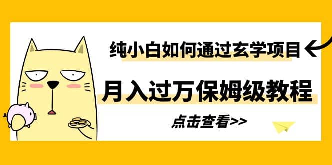 纯小白如何通过玄学项目月入过万保姆级教程|琦哥资源