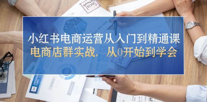小红书电商运营从入门到精通课，电商店群实战，从0开始到学会|琦哥资源