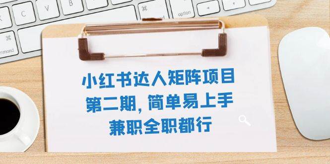 小红书达人矩阵项目第二期，简单易上手，兼职全职都行（11节课）|琦哥资源