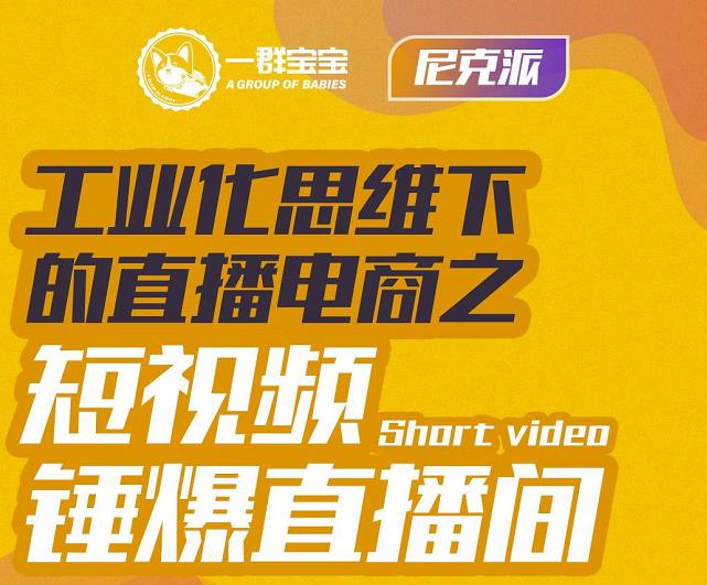 尼克派·工业化思维下的直播电商之短视频锤爆直播间，听话照做执行爆单|琦哥资源