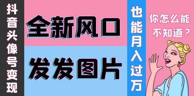 抖音头像号变现0基础教程|琦哥资源