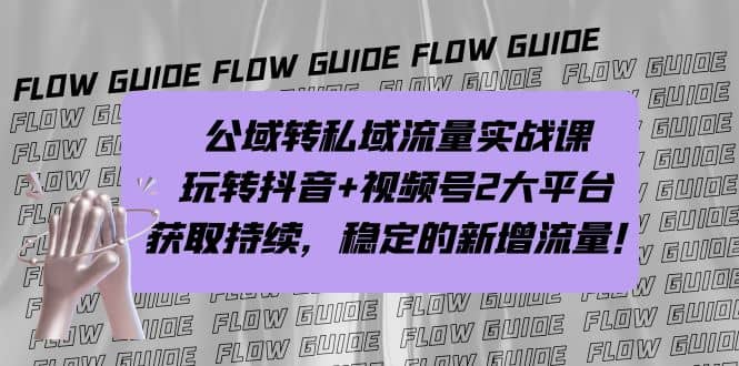 公域转私域流量实战课，玩转抖音+视频号2大平台，获取持续，稳定的新增流量|琦哥资源