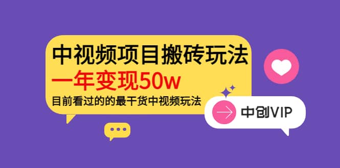《老吴·中视频项目搬砖玩法，一年变现50w》目前看过的的最干货中视频玩法|琦哥资源
