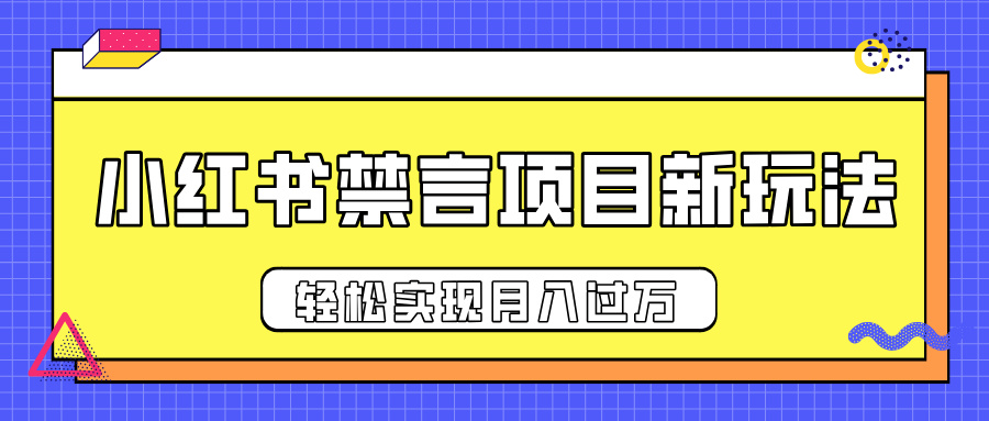 小红书禁言项目新玩法，推广新思路大大提升出单率，轻松实现月入过万|琦哥资源