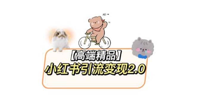 小红书最新引流变现2.0教程，全网最新最详细的视频教程+素材|琦哥资源