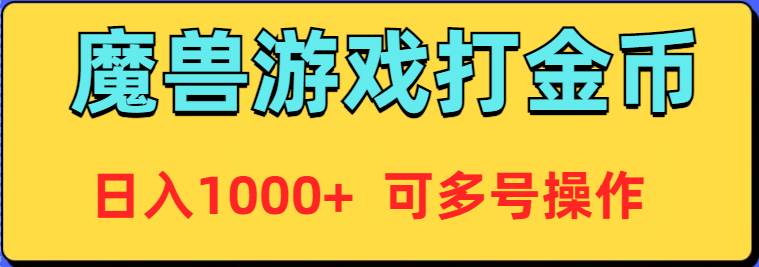 魔兽美服全自动打金币，日入1000+ 可多号操作|琦哥资源