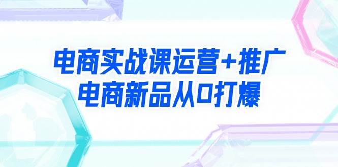 电商实战课运营+推广，电商新品从0打爆（99节视频课）|琦哥资源