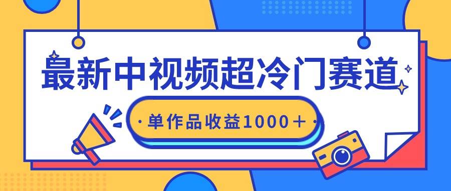 最新中视频超冷门赛道，轻松过原创，单条视频收益1000＋|琦哥资源