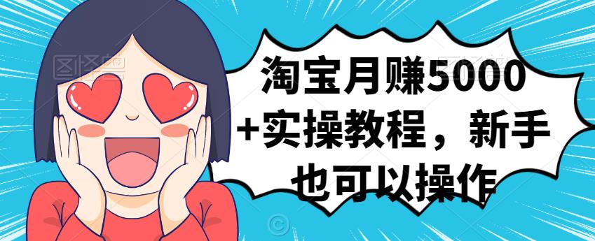 淘宝月赚5000+实操教程，新手也可以操作|琦哥资源