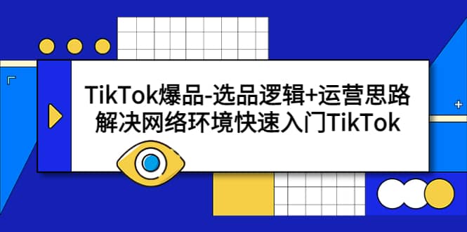 TikTok爆品-选品逻辑+运营思路：解决网络环境快速入门TikTok|琦哥资源