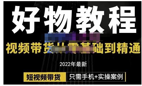 锅锅老师好物分享课程：短视频带货从零基础到精通，只需手机+实操|琦哥资源