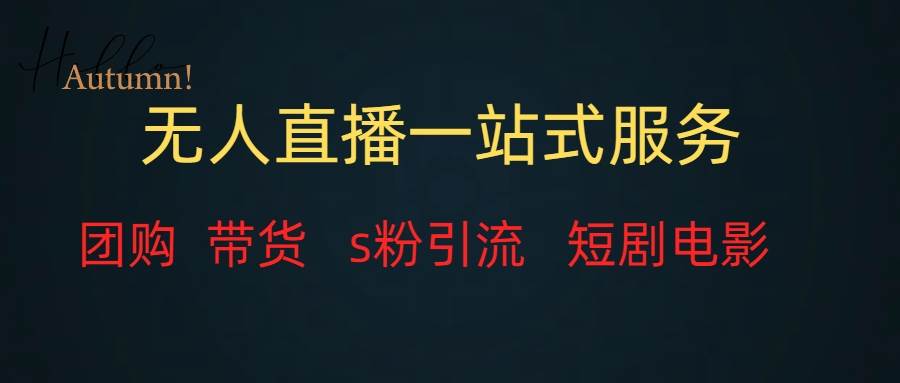 无人直播全套服务，变现稳定|琦哥资源