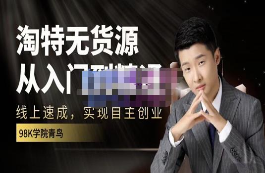 98k学院的淘特无货源线上速成课，从入门到精通，让你最小投入，最高回报|琦哥资源