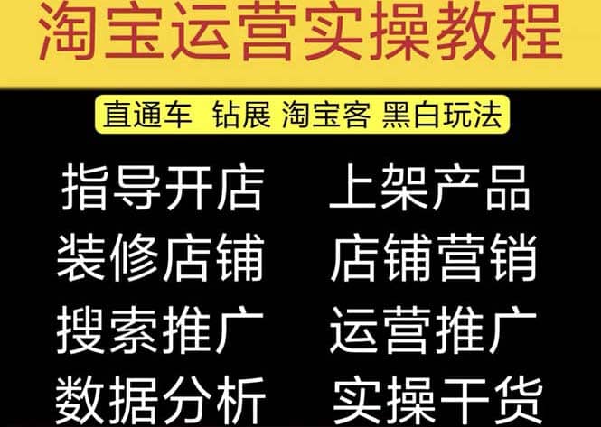 2023淘宝开店教程0基础到高级全套视频网店电商运营培训教学课程（2月更新）|琦哥资源