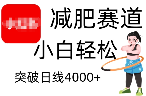 小红书减肥赛道，小白轻松日利润4000+|琦哥资源