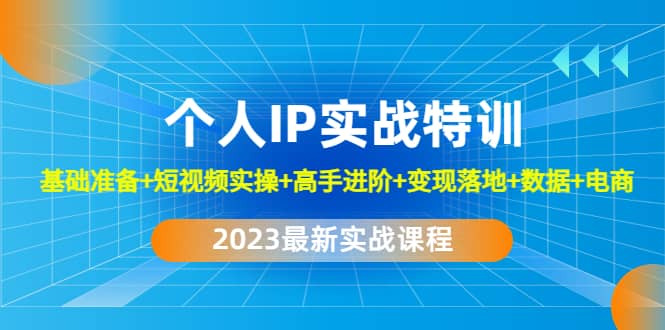 2023个人IP实战特训：基础准备+短视频实操+高手进阶+变现落地+数据+电商|琦哥资源