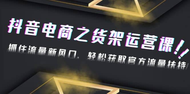 2023抖音电商之货架运营课：抓住流量新风口，轻松获取官方流量扶持|琦哥资源