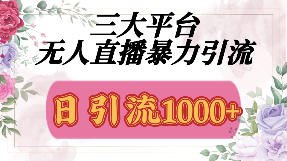 抖音，快手，视频号全平台通用，无人直播引流法，利用图片,模板,整套话术挂机全天支持矩阵操作，无限设备多开，超暴力引流，1000+高质量精准创业粉|琦哥资源