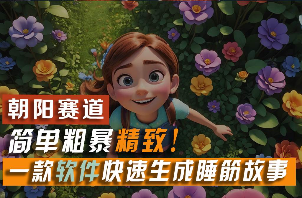 利用一款软件5分钟一条爆款睡前故事，简单粗暴精致！小白月入2w+|琦哥资源
