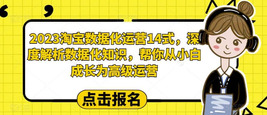2023淘宝数据化-运营 14式，深度解析数据化知识，帮你从小白成长为高级运营|琦哥资源