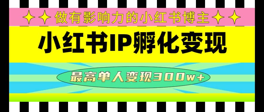 某收费培训-小红书IP孵化变现：做有影响力的小红书博主|琦哥资源