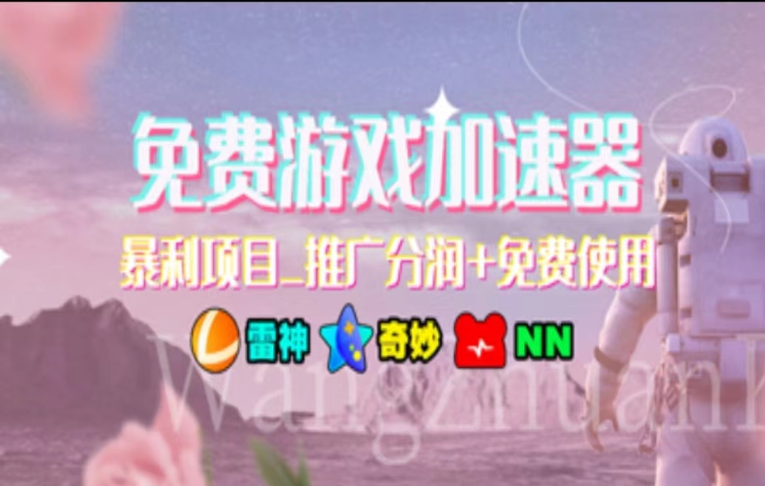 游戏加速器推广，一个月几百到几千的小项目，你看的上么？|琦哥资源