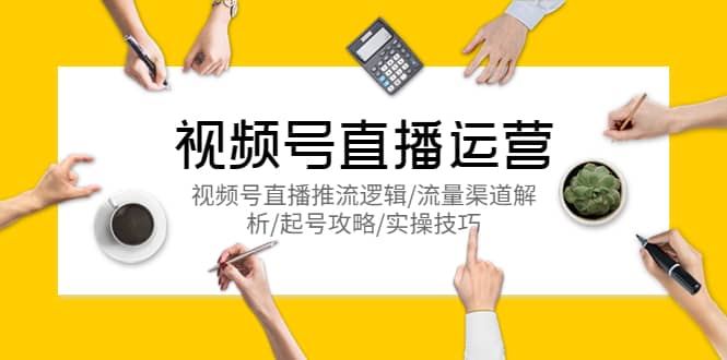 视频号直播运营，视频号直播推流逻辑/流量渠道解析/起号攻略/实操技巧|琦哥资源