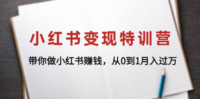 小红书变现特训营：带你做小红书项目|琦哥资源