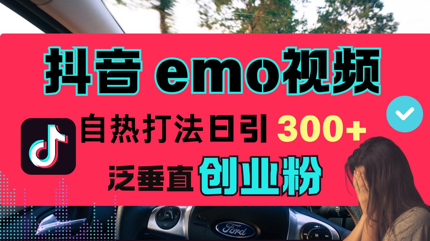 抖音“EMO视频”自热流打法，日引300+泛垂直创业粉|琦哥资源