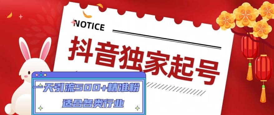 抖音独家起号，适合各类行业（9节视频课）|琦哥资源