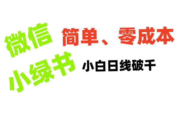 小绿书带货小白日利润轻松破千|琦哥资源