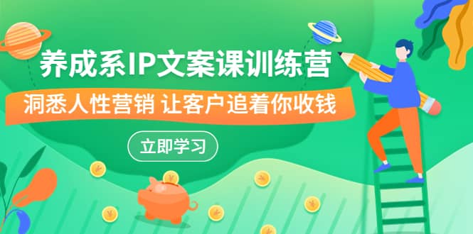 养成系-IP文案课训练营，文案心法的天花板 洞悉人性营销 让客户追着你收钱|琦哥资源