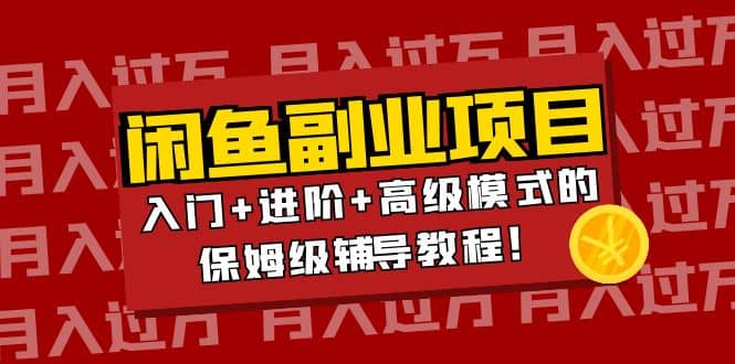 月入过万闲鱼副业项目：入门+进阶+高级模式的保姆级辅导教程|琦哥资源