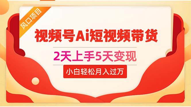 2天上手5天变现视频号Ai短视频带货0粉丝0基础小白轻松月入过万|琦哥资源