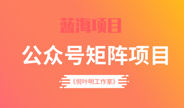 蓝海公众号矩阵项目训练营，0粉冷启动，公众号矩阵账号粉丝突破30w|琦哥资源