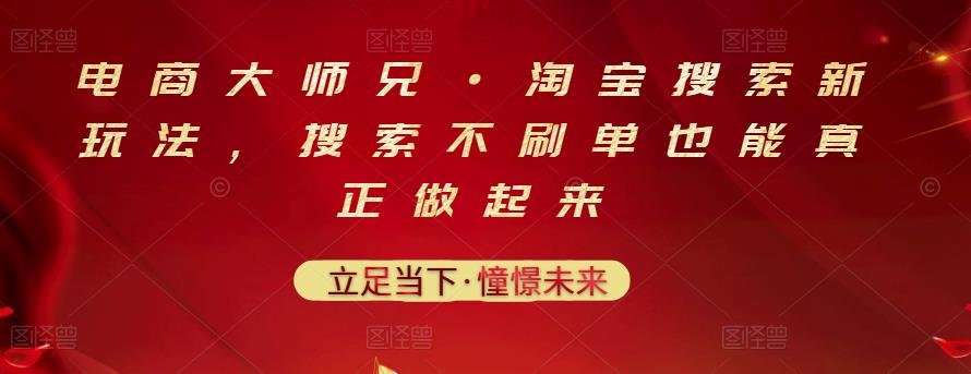 电商大师兄·淘宝搜索新玩法，搜索不刷单也能真正做起来|琦哥资源