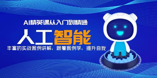 AI精英课从入门到精通，丰富的实战案例讲解，跟着案例学，提升自我|琦哥资源