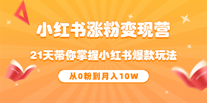 《小红书涨粉变现营》21天带你掌握小红书爆款玩法 从0粉到月入10W|琦哥资源