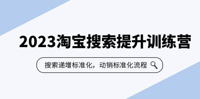 2023淘宝搜索-提升训练营，搜索-递增标准化，动销标准化流程（7节课）|琦哥资源