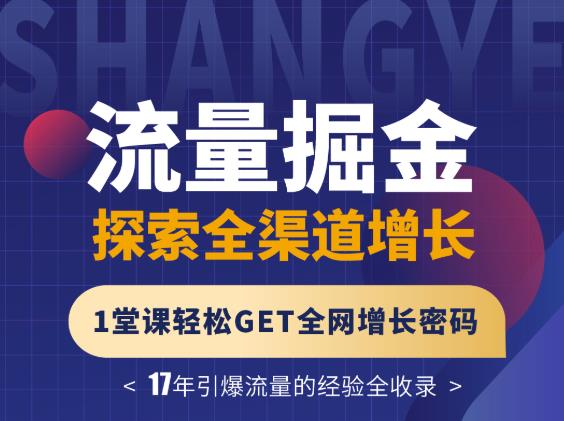 张琦流量掘金探索全渠道增长，1堂课轻松GET全网增长密码|琦哥资源