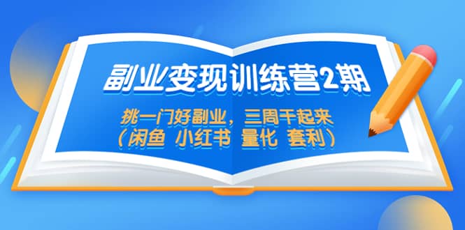 副业变现训练营2期，挑一门好副业，三周干起来（闲鱼 小红书 量化 套利）|琦哥资源