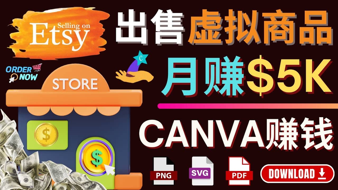 通过Etsy出售Canva模板，操作简单，收益高，月赚5000美元|琦哥资源