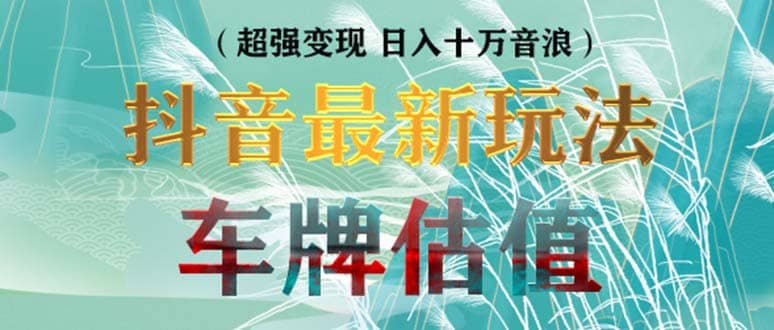 抖音最新无人直播变现直播车牌估值玩法项目 轻松日赚几百+【详细玩法教程】|琦哥资源