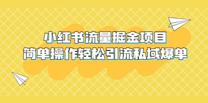 外面收费398小红书流量掘金项目，简单操作轻松引流私域爆单|琦哥资源