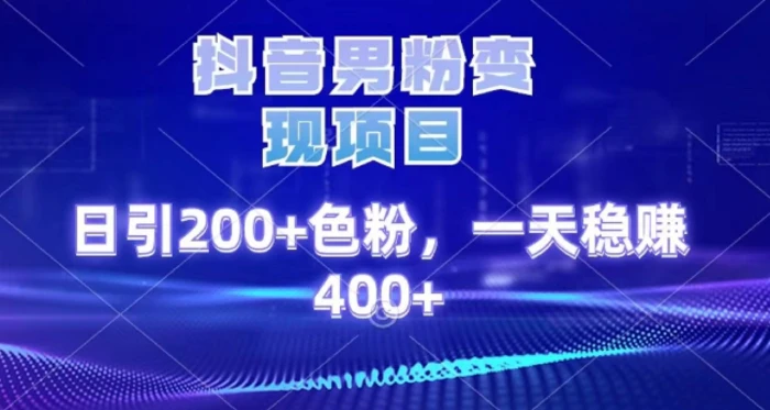 2025最新男粉项目 日引200 轻松月入2w+|琦哥资源