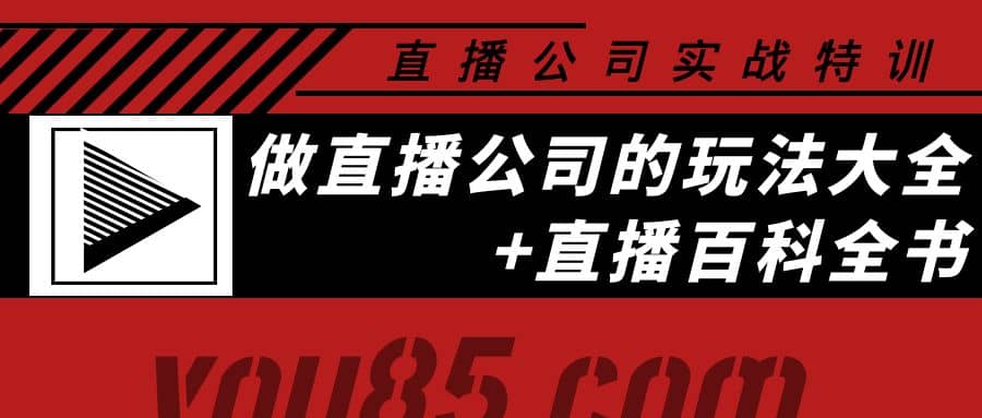 老陈·直播公司实战特训：做直播公司的玩法大全+直播百科全书|琦哥资源