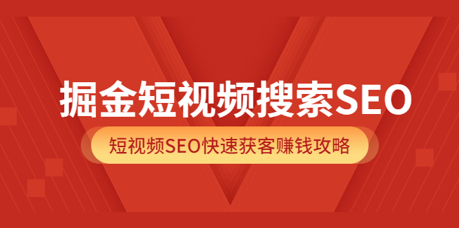 掘金短视频搜索SEO，短视频SEO快速获客赚钱攻略（价值980）|琦哥资源